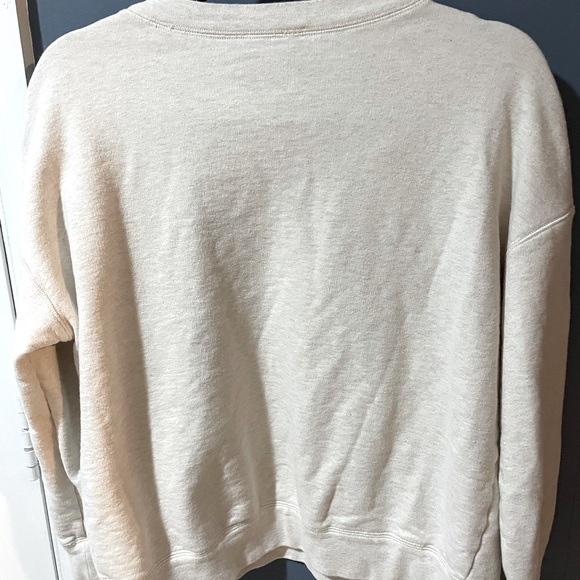 Kate spade oatmeal beige xs crew neck sweater with massive black bow. - Picture 2 of 3